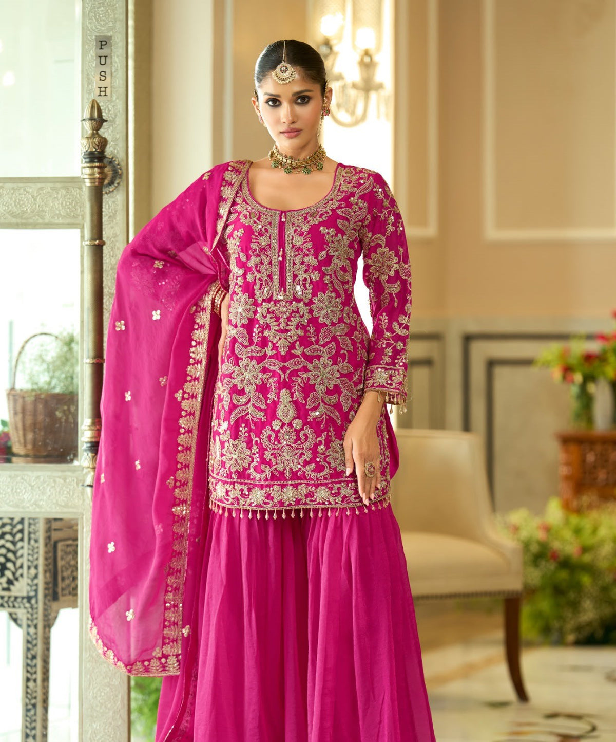 Georgette Beads & Embroidery Suit Set