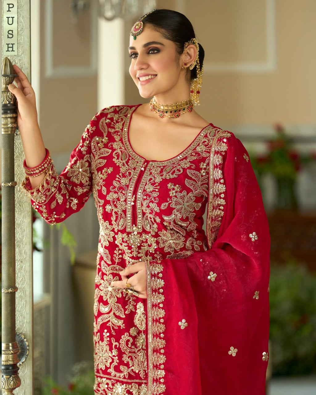 Georgette Beads & Embroidery Suit Set