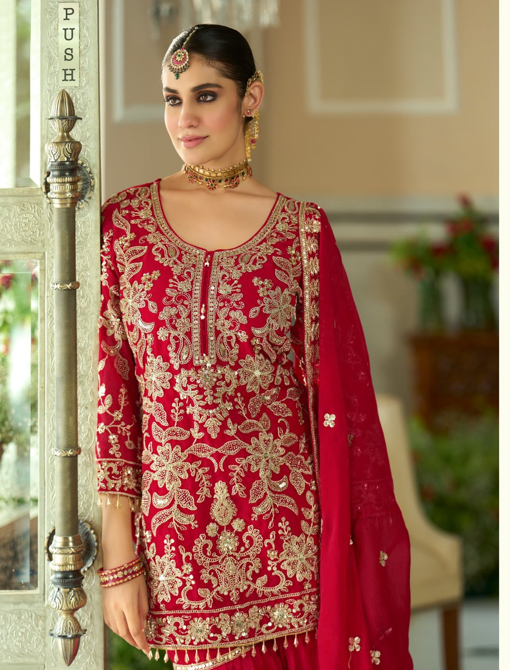 Georgette Beads & Embroidery Suit Set