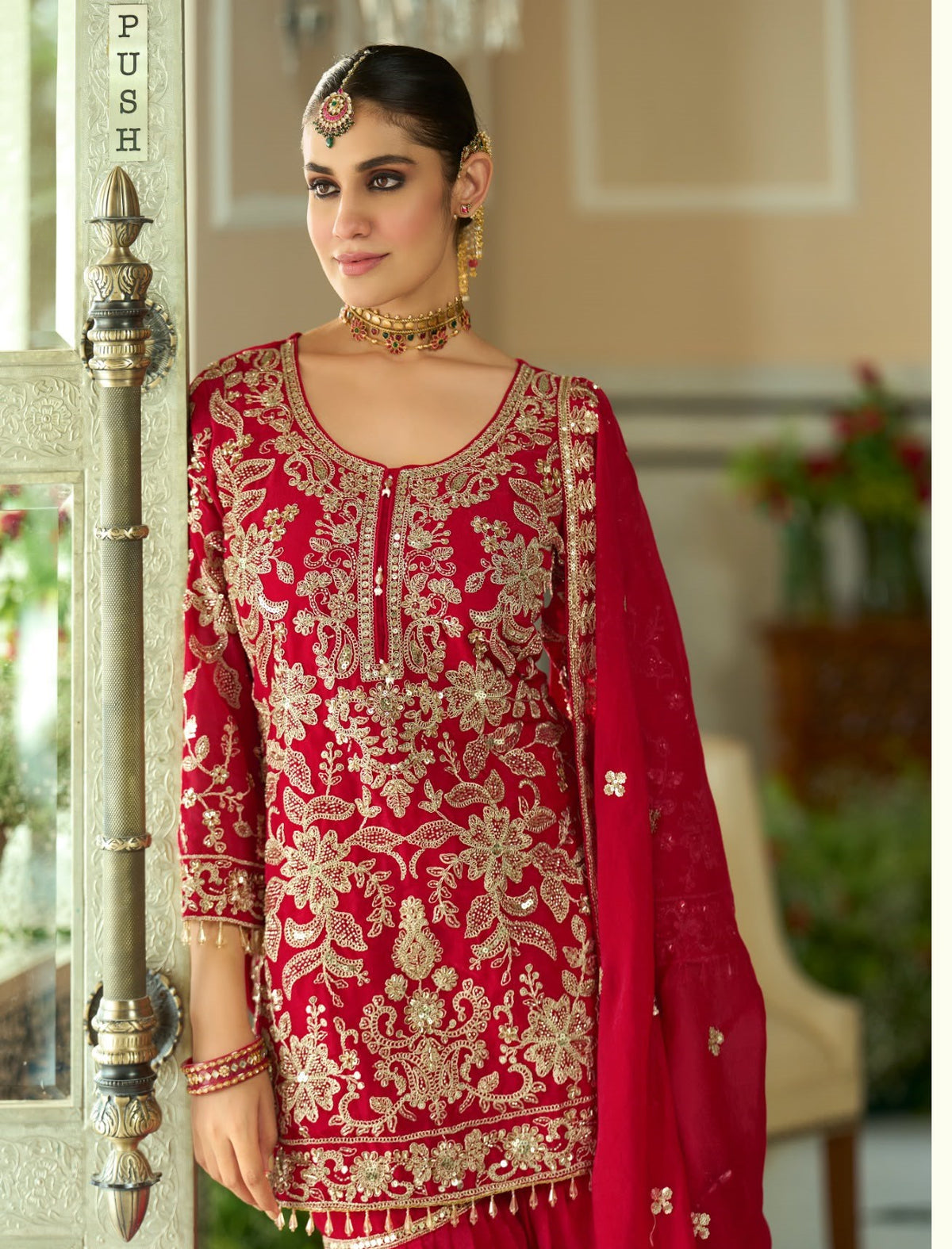 Georgette Beads & Embroidery Suit Set