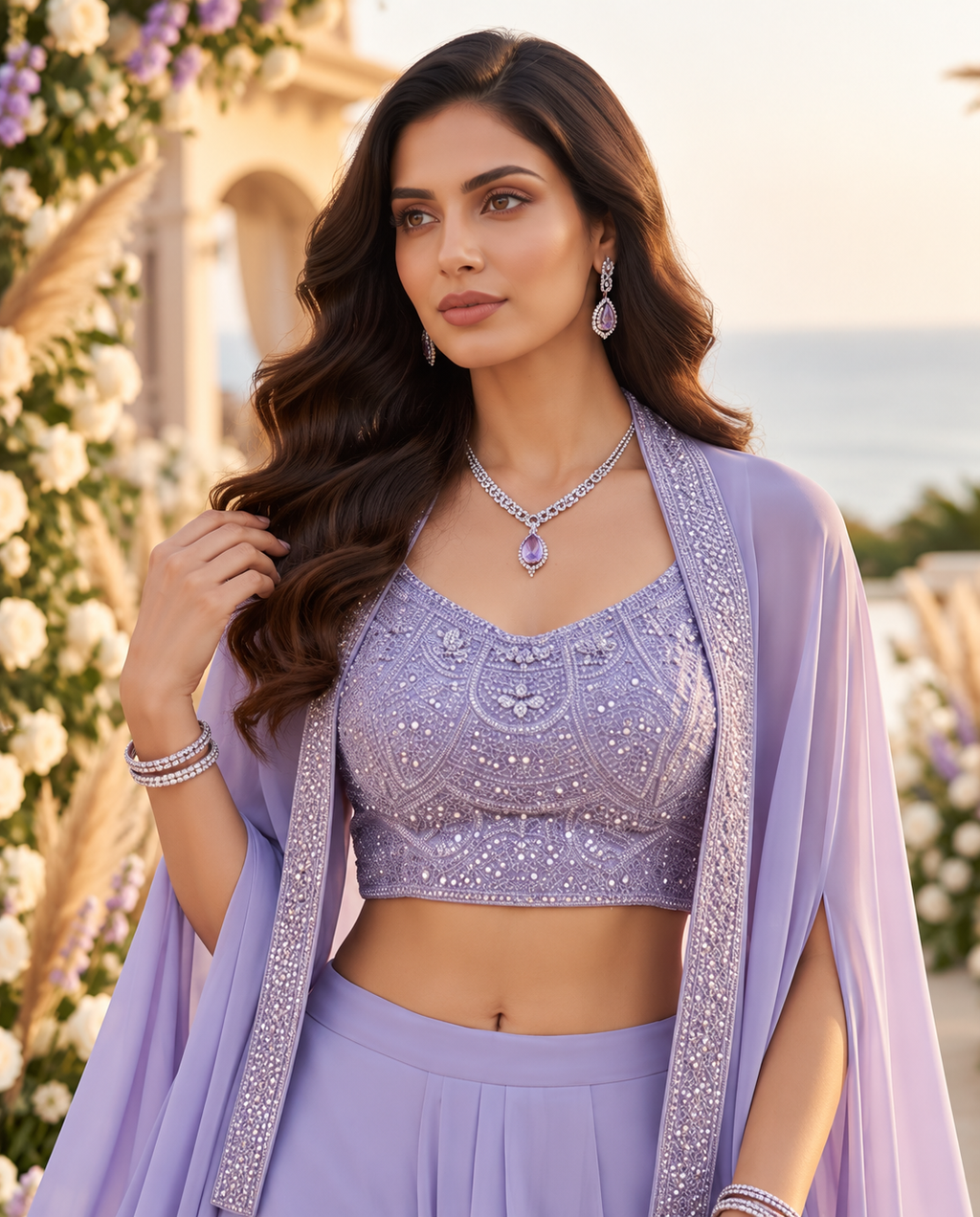 Indo Western With Shrug