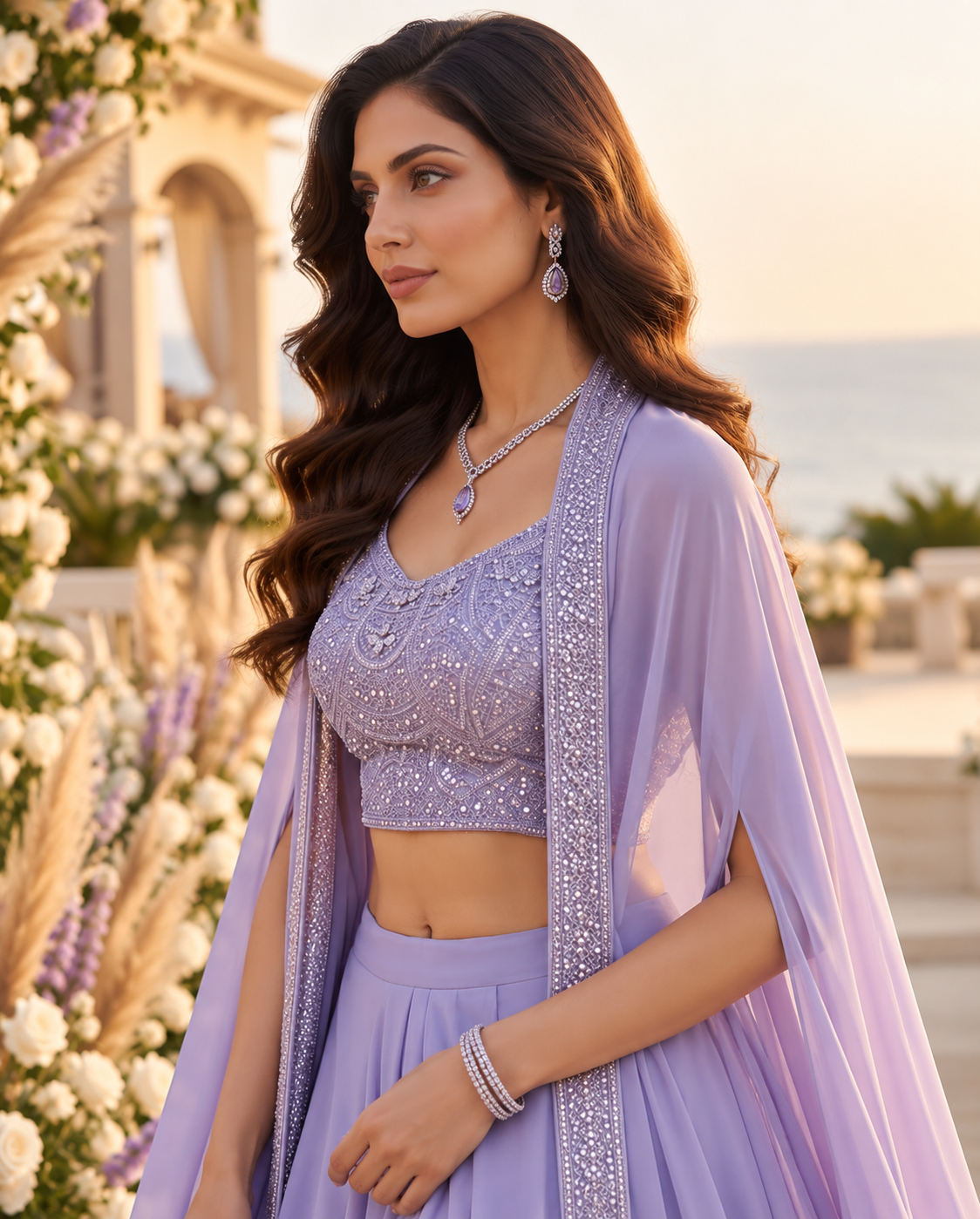 Indo Western With Shrug