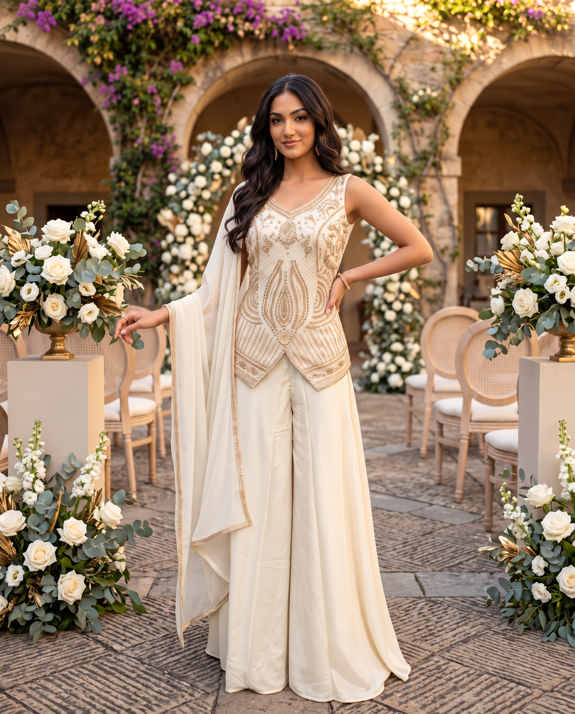 Indo Western With Palazzo Set