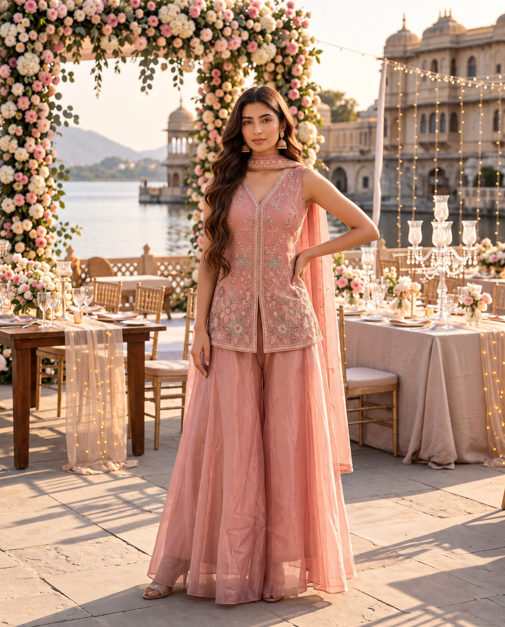 Indo Western With Palazzo Set