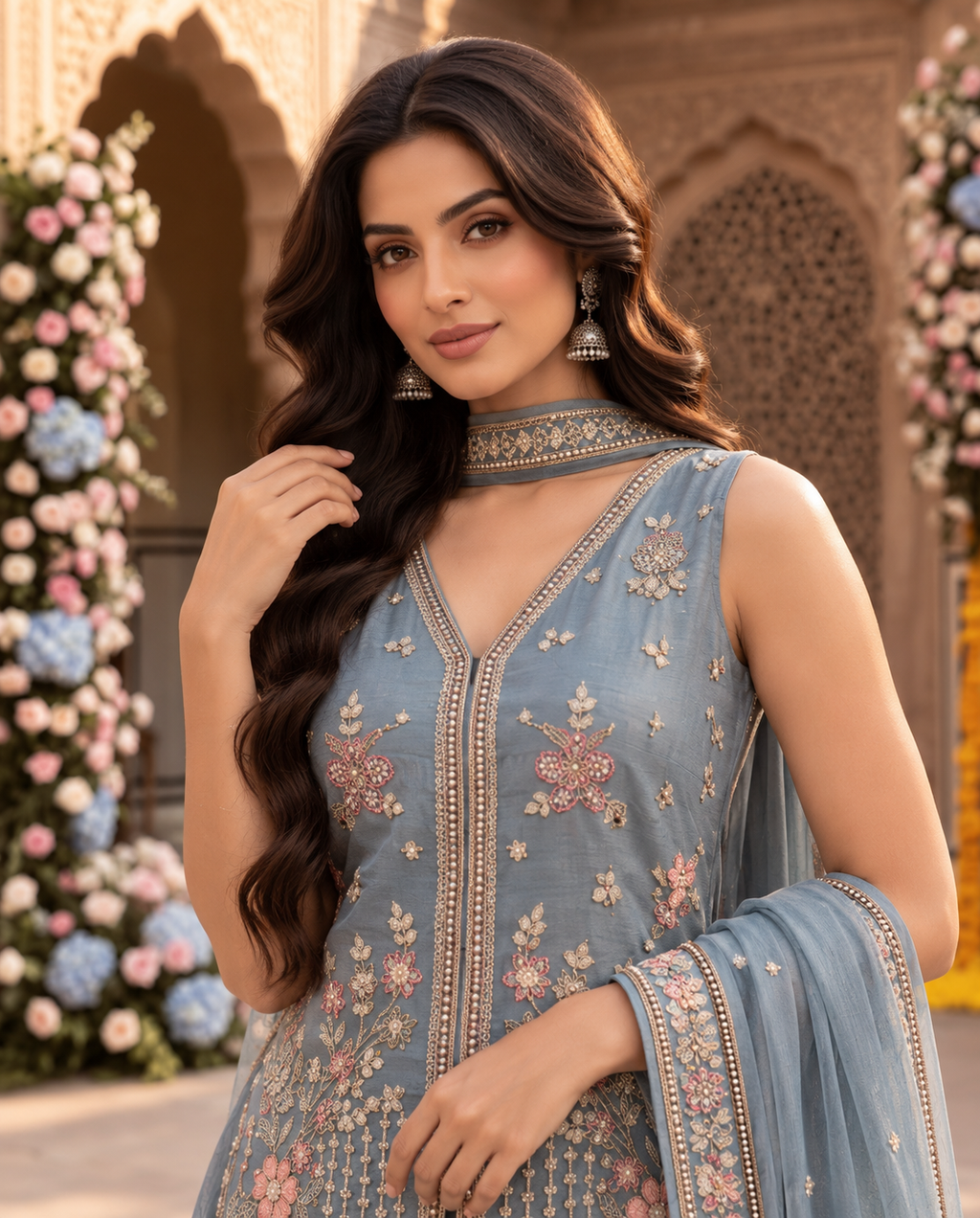 Indo Western With Palazzo Set