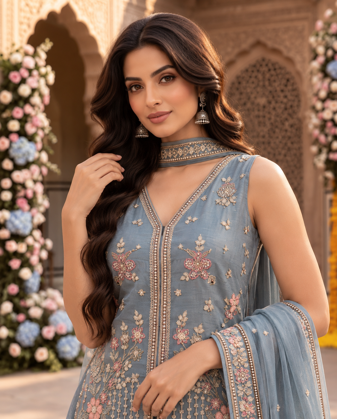Indo Western With Palazzo Set