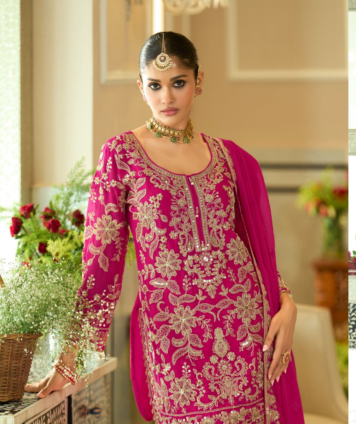 Georgette Beads & Embroidery Suit Set