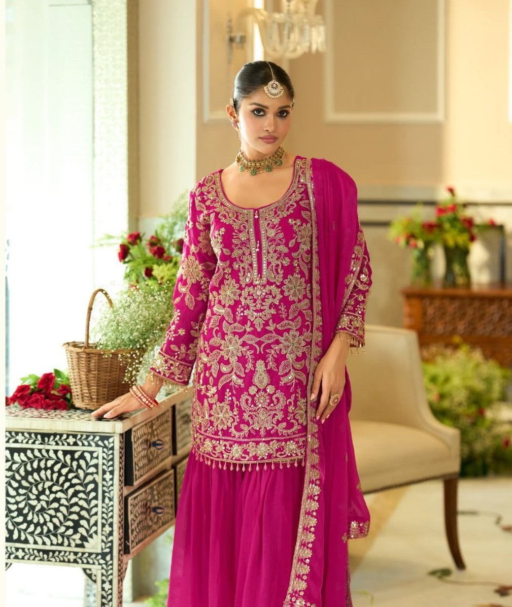 Georgette Beads & Embroidery Suit Set