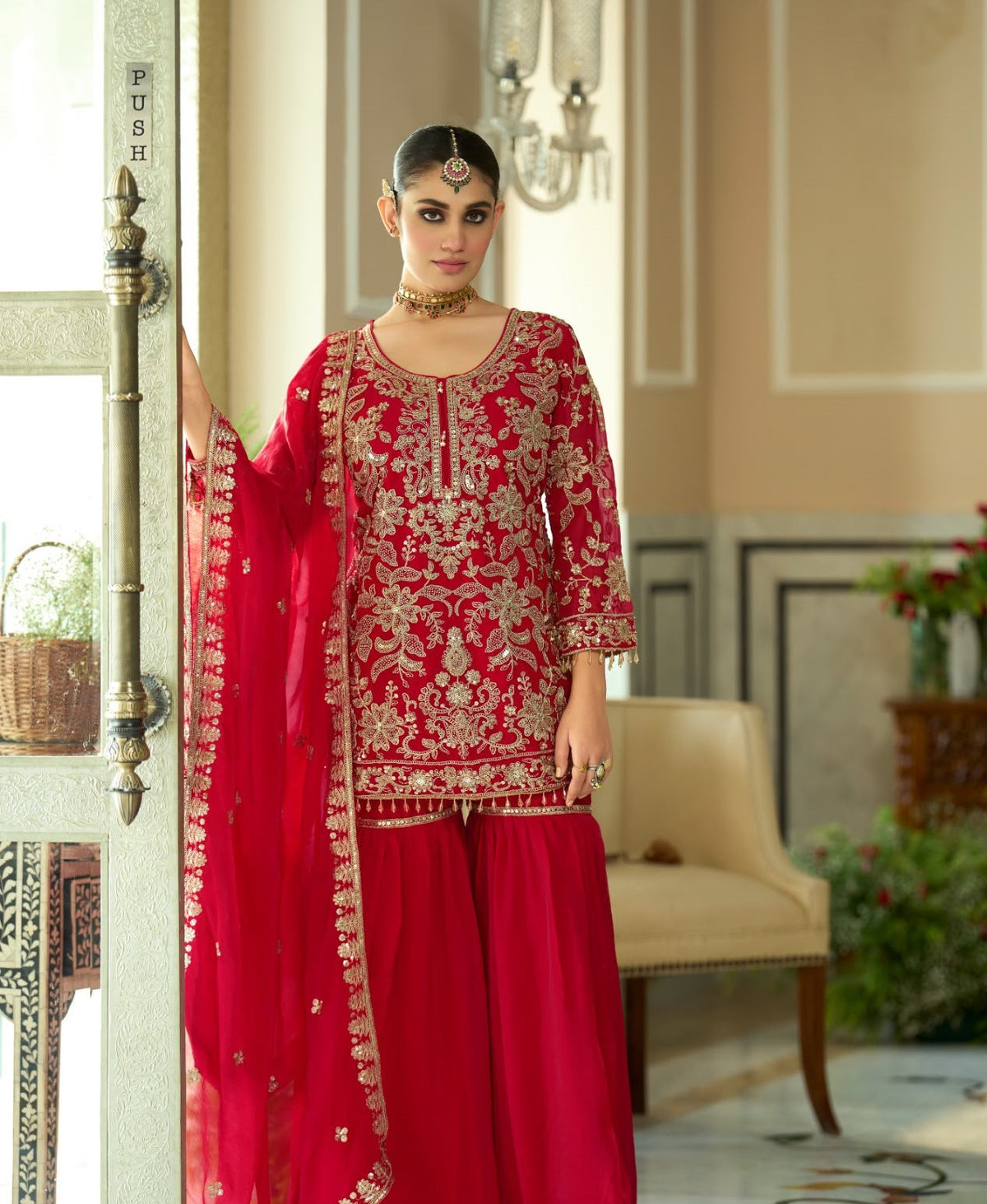 Georgette Beads & Embroidery Suit Set