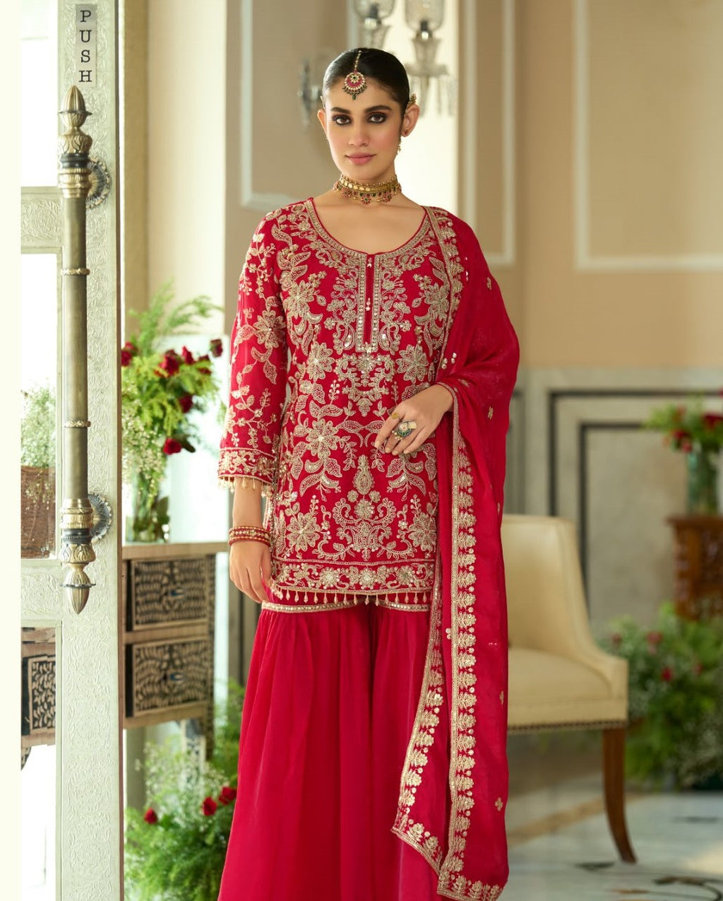 Georgette Beads & Embroidery Suit Set