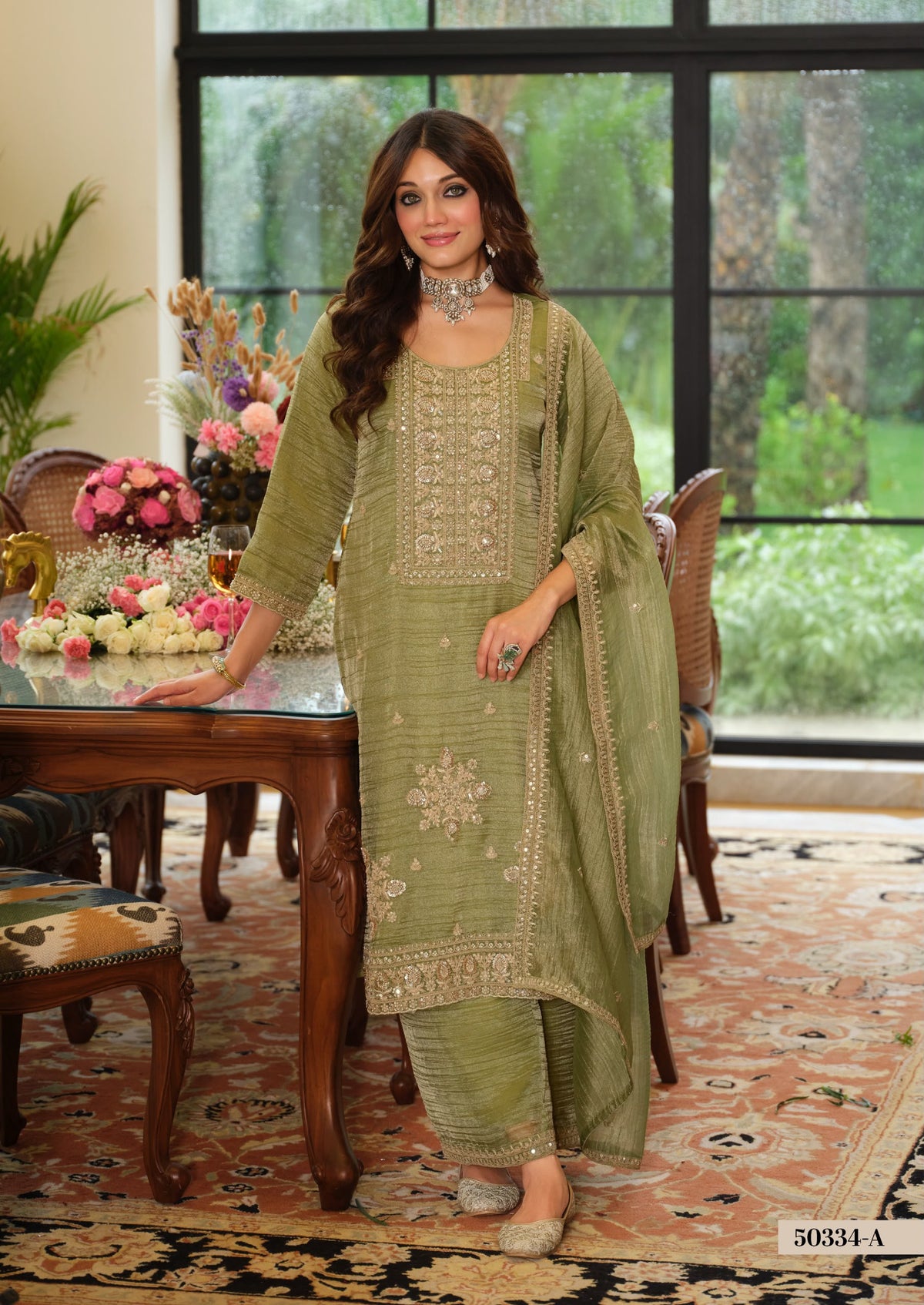 Crushed Tissue Suit  Set