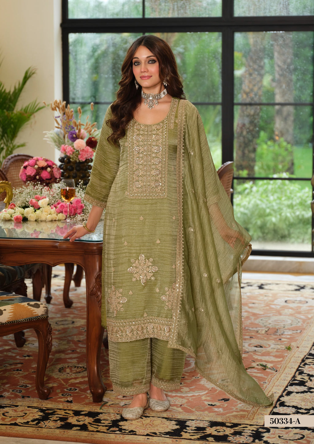 Crushed Tissue Suit  Set