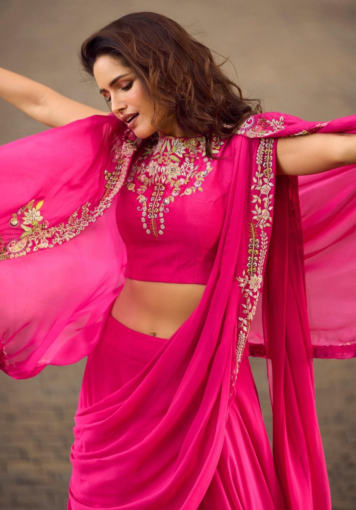 Pink Indo Western