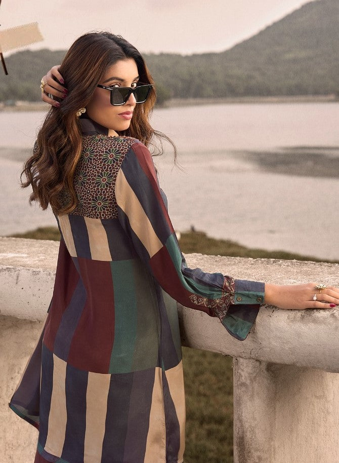 Pure Crepe Handwork Co-ord