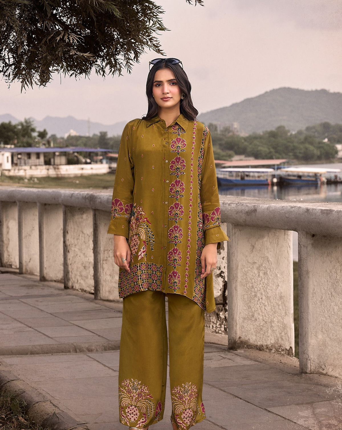 Pure Crepe Handwork Co-ord