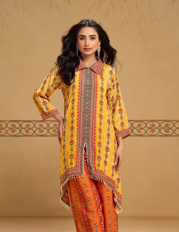Pure Crepe Mirror Work & Embellishments Co-ord