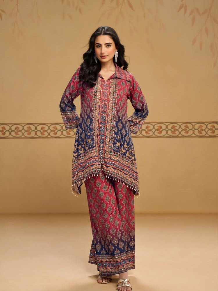 Pure Crepe Mirror Work & Embellishments Co-ord