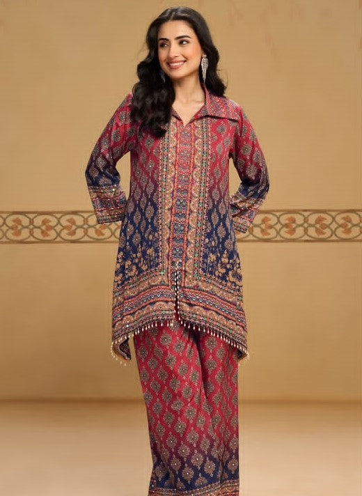 Pure Crepe Mirror Work & Embellishments Co-ord