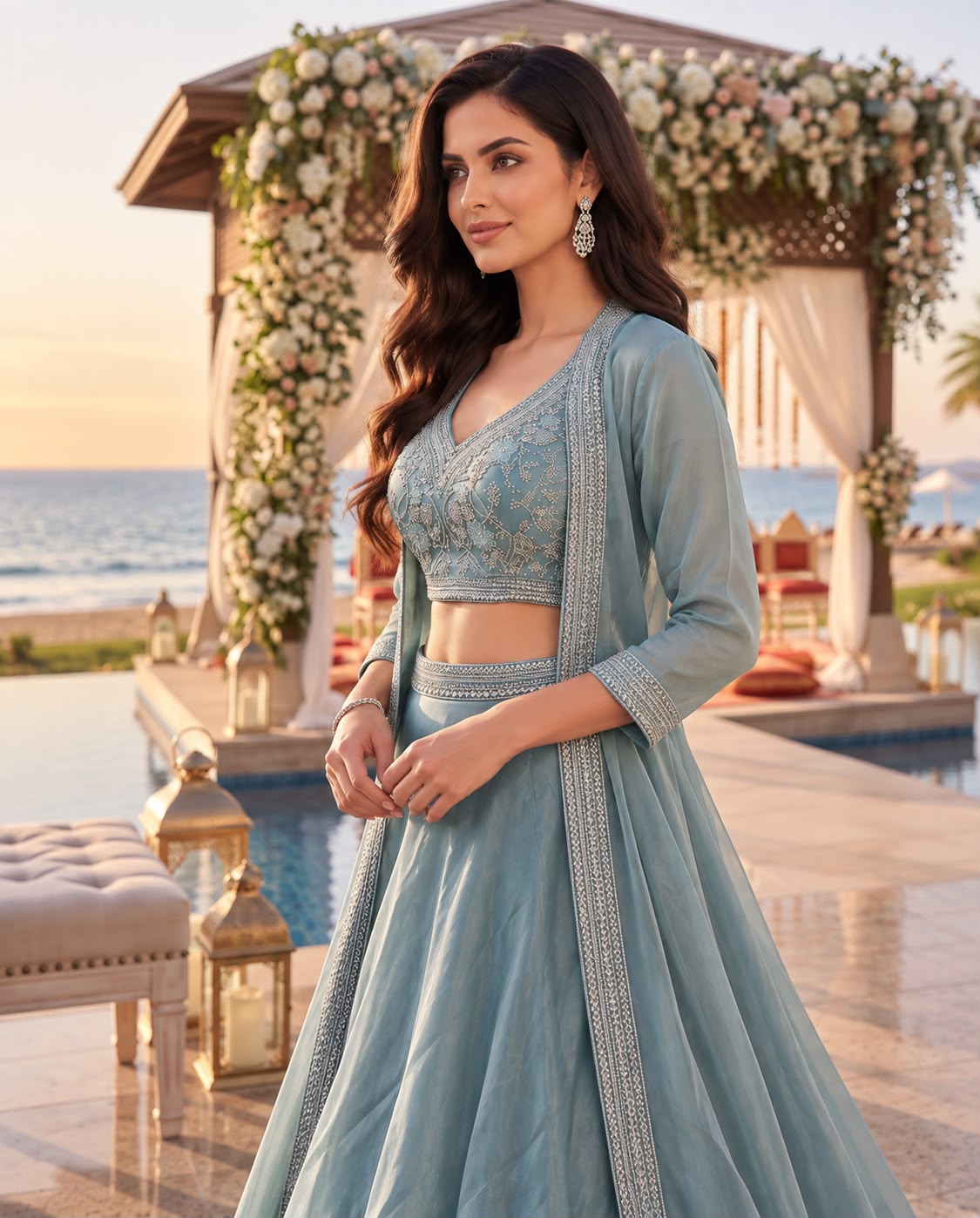 Indo Western With Shrug