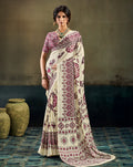 Modal Satin Ajrakh Saree