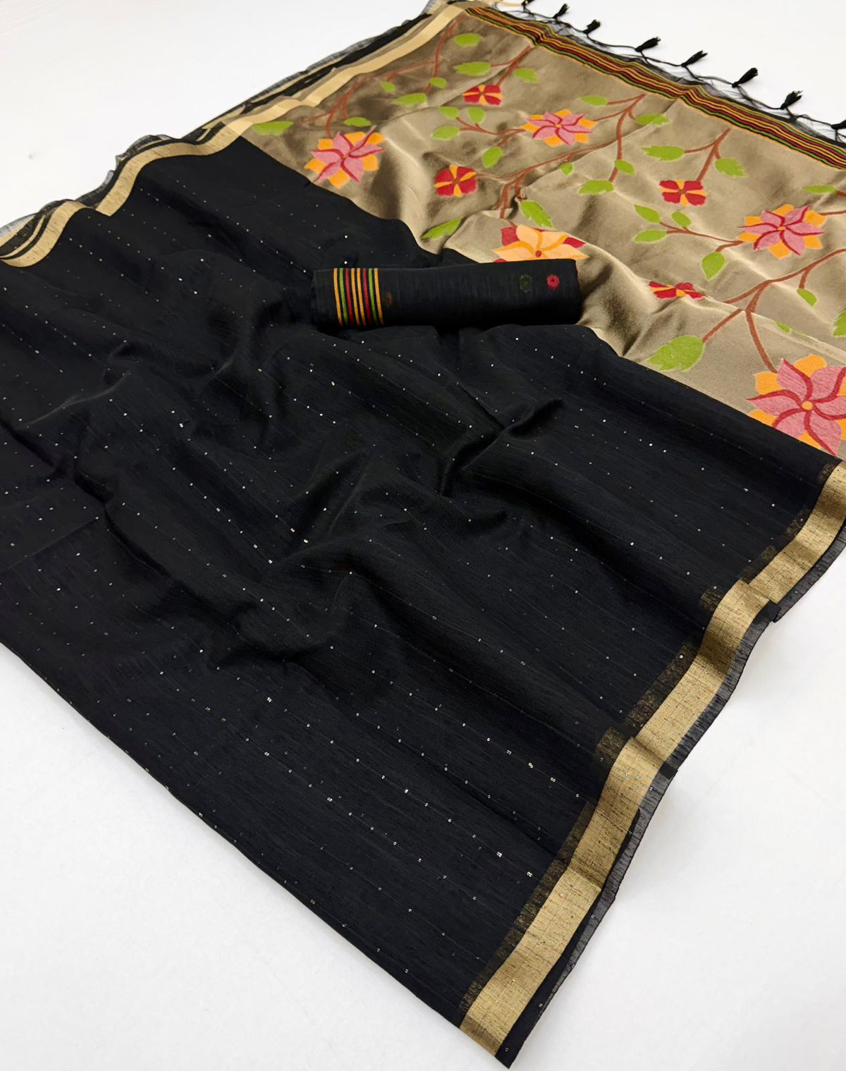 Munga Silk Sitara Saree with Tissue Pallu