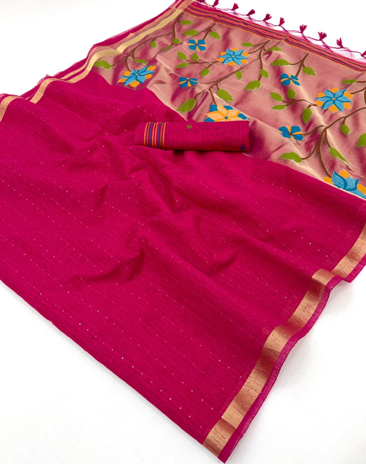Munga Silk Sitara Saree with Tissue Pallu