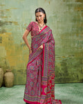 Modal Satin Ajrakh Saree
