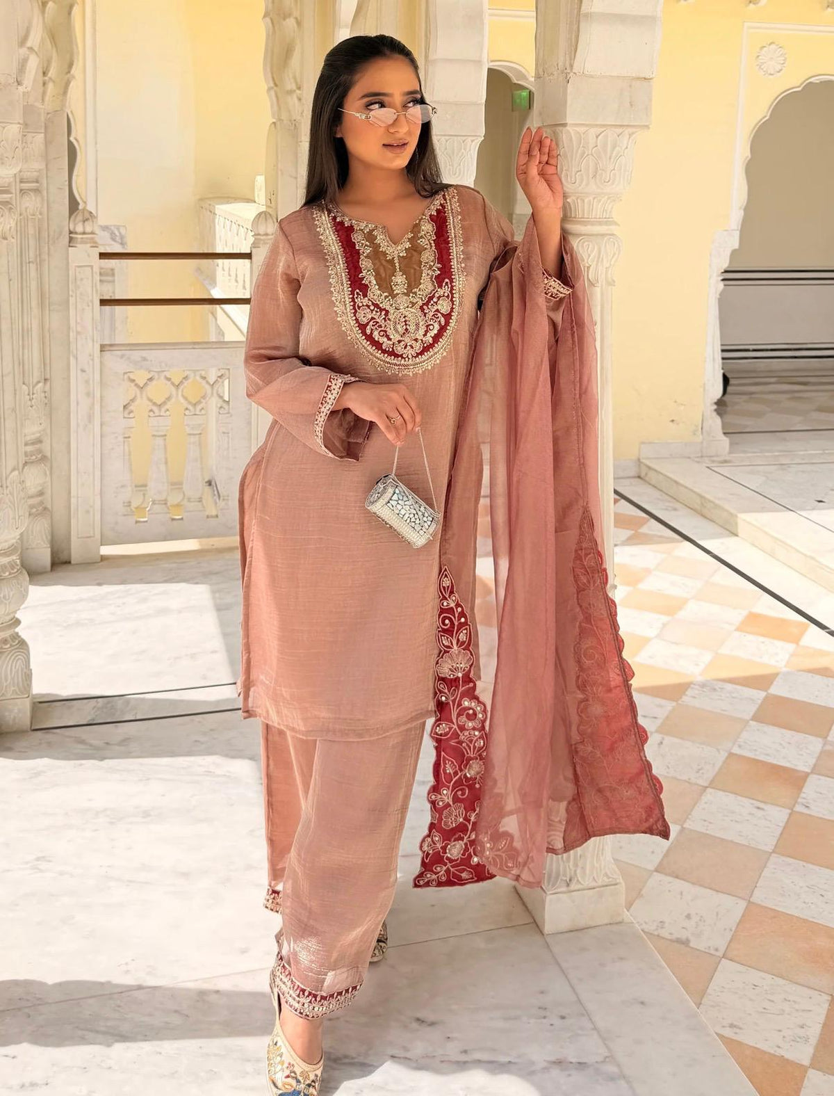Blush pink suit set