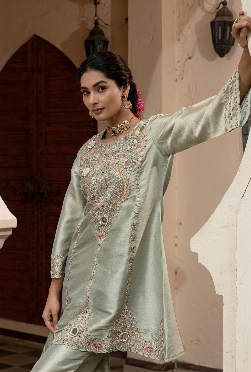 Sage Green Palazzo Set