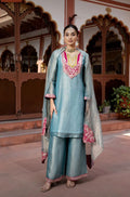 Aqua blue suit set