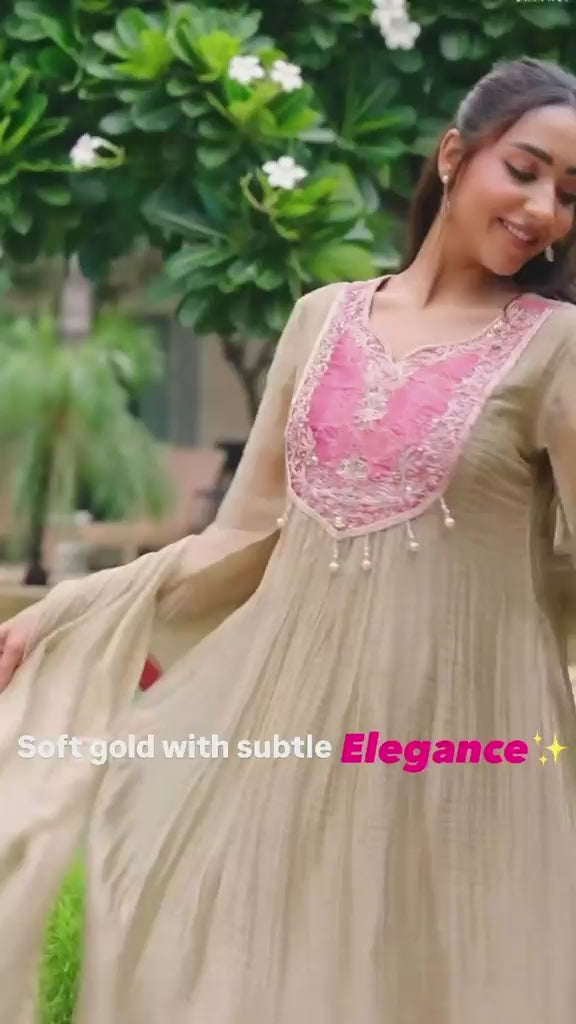 Gold-Pink suit set